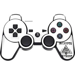Skinit Decal Gaming Skin Compatible with PS3 Dual Shock Wireless Controller - Originally Designed in Crypto We Trust Design