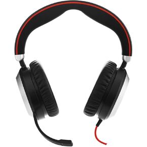 Jabra Evolve 80 - Professional Stereo Noise Cancelling Wired Headset/Music Headphones - UC (Renewed)
