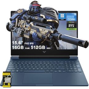 HP Victus Gaming Laptop 15.6" FHD IPS 144Hz Intel 8-core i5-13420H (>i7-12650H) 64GB RAM 1TB SSD GeForce RTX 4050 6GB Backlit USB-C B&O Fast Charge Win11Pro w/ICP Accessory