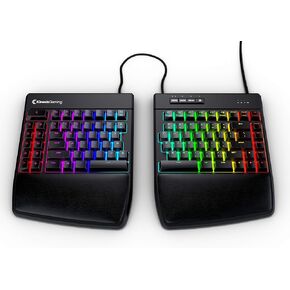 KINESIS Gaming Freestyle Edge RGB Split Mechanical Keyboard (MX Blue) (Renewed)