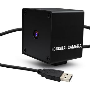 48MP Autofocus USB Camera - 4K UVC Mini Webcam with Metal Case, 8000x6000P 70 Degree No Distortion Lens PC Camera for Linux/Raspberry Pi, Plug & Play for Industrial/Lightburn/Video Conference