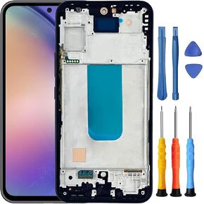 لاستبدال شاشة Samsung Galaxy A54 5G لاستبدال شاشة Samsung A54 5G مع إطار SM-A546E SM-A546B SM-A546U SM-A546V LCD Display Digitizer Assembly مع أدوات أسود