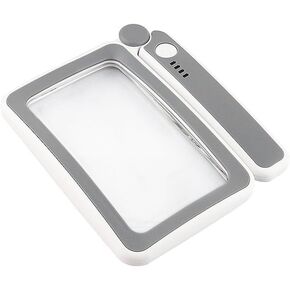 Portable Handheld Square Magnifying Glass Touch Switch Folding Magnifying Glass