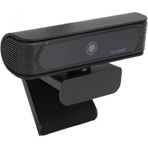 1080P HD Webcam with Hello, Facial Recognition Webcam for Windows10/11, USB PC Webcam with 120° Wide Angle Lens, Fixed Focus, Easy Login for Computer Laptop