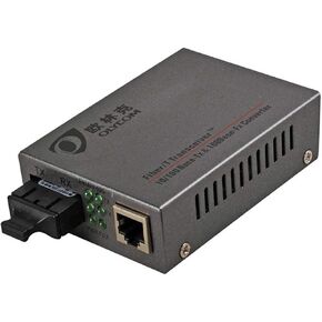 Fast Ethernet Fiber SC to Copper Media Converter Single Mode Duplex Optic to RJ45 Transceiver 40Km