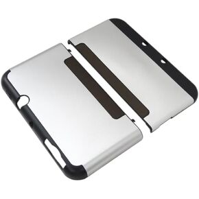 2023 حالة شل حامي جديدة لنسخة Nintendo 3DS LL XL 2015 الجديدة ، وغطاء حامي تحكم الجلد مقابل المخاطر والخدوش اليومية - الفضة