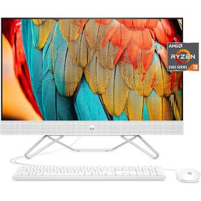 HP 27"" FHD (1920x1080) IPS All-in-One Desktop 2023 | AMD Ryzen 3 5300U 4-Core | AMD Radeon Graphics | WiFi | RJ-45 | HDMI | 1080P Camera | 16GB DDR4 512GB M.2 SSD | Win11 Pro, ‎Starry White