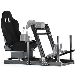 Dardoo G920 F1 Racing Wheel Stand Cockpit with Seat, Rugged Profile 40 x 80 mm Wheel Cage Fits For Logitech G923,Thrustmaster Sim Racing Stand without Steering Wheel, Pedal, Handbrake
