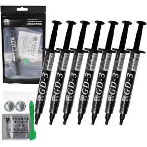 GD-3, 7 Pieces of Net Weight 3 Grams Syringe with Bag Packing Gray Thermal Conductive Grease Paste Silicone Plaster Compound Heat Sink BB3