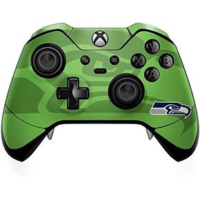 Skinit Decal Gaming Skin Compatible with Xbox One Elite Controller - Officially Licensed NFL Seattle Seahawks Double Vision Design