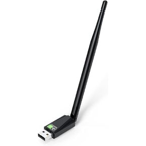 USB WiFi Adapter for Desktop PC, AX600 USB WiFi 6 Adapter with 5GHz/2.4GHz Dual Band, Bulit-in Driver for Windows 10/11 (AX600-H)