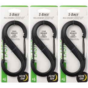 Nite Ize Sbp6-03-01bg #6 Assorted Colors Plastic S-Biner Double Gated Carabiner