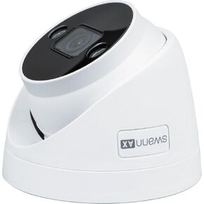 Swann AdvancedX™ Wired 4K Security Camera PoE Outdoor Dome, Color Night Vision, Smart AI Video Analytics/Alerts, Advanced Motion Detection