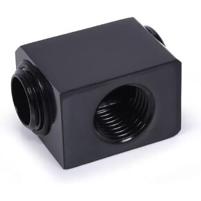 alphacool low profile es l-connector g1/4 ag auf g1/4 ig ، Black Deep