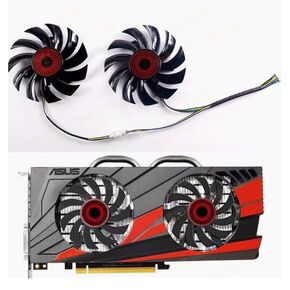 زوج من 4 دبوس يناسب ASUS GTX950 960 1060 660 750TI 760 770 RX560 مروحة بطاقة الرسومات