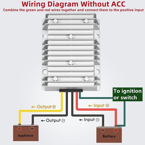 Acc Control 30A 360W DC 24V 48V 36V to 12V Step Down Converter Volt Golf Cart Voltage Reducer Regulator Buck Transformer Waterproof with Fuse in Saudi Arabia