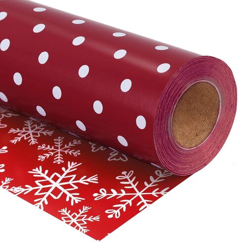 LaRibbons Vintage Santa Foil Christmas Wrapping Paper, Candy Cane Stripe in Kuwait
