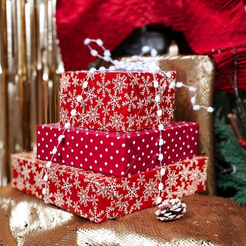 LaRibbons Vintage Santa Foil Christmas Wrapping Paper, Candy Cane Stripe in Kuwait