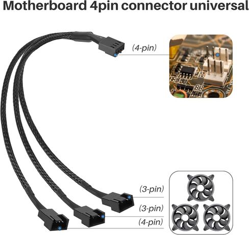 2 Pack 4 Pin PWM Splitter Cable 12Inch in Kuwait