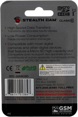Stealth Cam SD Card - High-Speed Data Transferring Storage Game Trail Hunting Scouting Photo Video Recording Cameras, 16GB SD Card (4 Pack) w/Memory Card Storage Case in Saudi Arabia