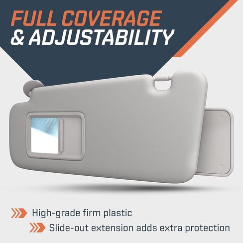 بديل واقي الشمس من جانب السائق الأيسر من SAILEAD متوافق مع Toyota Highlander 2008 2009 2010 2011 2012 2013 مع ضوء 74320-48490-E0، بيج in Kuwait