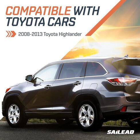بديل واقي الشمس من جانب السائق الأيسر من SAILEAD متوافق مع Toyota Highlander 2008 2009 2010 2011 2012 2013 مع ضوء 74320-48490-E0، بيج in Kuwait