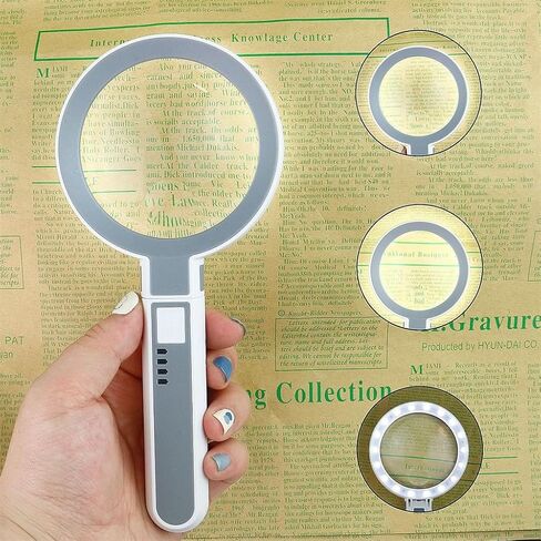 Charging Handheld Desktop Magnifying Glass Scale Measurement Reading in Saudi Arabia