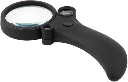 Handle Rubber Paint with LED Magnifying Glass Three Lenses and Three Magnifications in Saudi Arabia