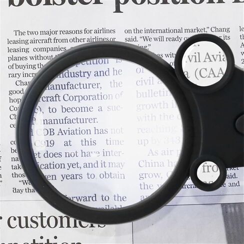 Handle Rubber Paint with LED Magnifying Glass Three Lenses and Three Magnifications in Saudi Arabia