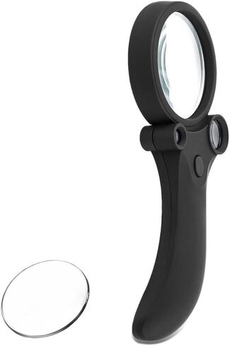 Handle Rubber Paint with LED Magnifying Glass Three Lenses and Three Magnifications in Saudi Arabia