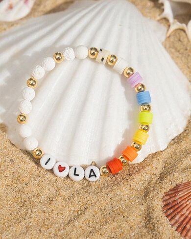 Beach Beads Kit - 16 Vibrant Colors Clay Beads for Bracelet Making & Summer Crafts, Great for Jewelry & Home Decor Projects in Kuwait