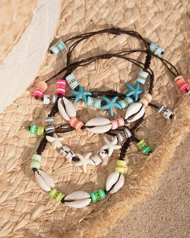 Beach Beads Kit - 16 Vibrant Colors Clay Beads for Bracelet Making & Summer Crafts, Great for Jewelry & Home Decor Projects in Kuwait