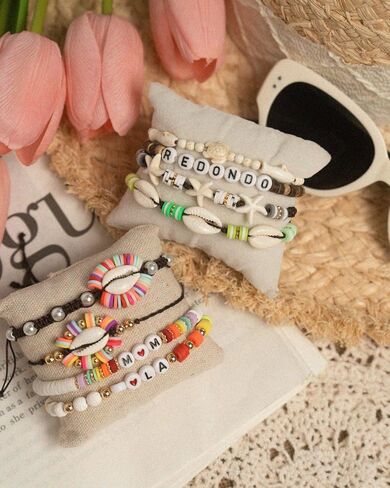 Beach Beads Kit - 16 Vibrant Colors Clay Beads for Bracelet Making & Summer Crafts, Great for Jewelry & Home Decor Projects in Kuwait