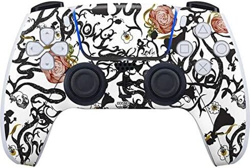 Skinit Skinit Gaming Gaming Contains مع وحدة تحكم PS5 - الورود البيضاء ديزني المرخصة رسميًا وتصميم صورة ظلية in Kuwait