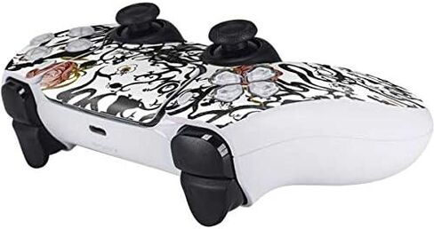 Skinit Skinit Gaming Gaming Contains مع وحدة تحكم PS5 - الورود البيضاء ديزني المرخصة رسميًا وتصميم صورة ظلية in Kuwait