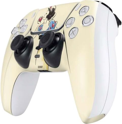 Skinit Skinit Gaming Gaming Contains مع وحدة تحكم PS5 - الورود البيضاء ديزني المرخصة رسميًا وتصميم صورة ظلية in Kuwait