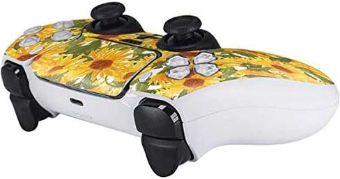 Skinit Skinit Gaming Gaming Skiner مع وحدة تحكم PS5 - بوبانتس مرخص رسميًا وتصميم عباد الشمس القلوب المكسورة in Kuwait