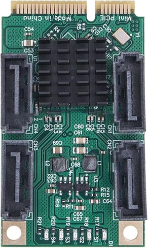 بطاقة توسيع Mini PCIe إلى بطاقة توسيع SATA لأجهزة SATA أضف 2 أو 4 منافذ SATA3.0 إلى جهاز الكمبيوتر الخاص بك in Saudi Arabia