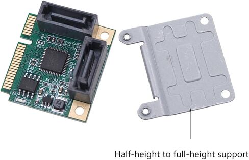 بطاقة توسيع Mini PCIe إلى بطاقة توسيع SATA لأجهزة SATA أضف 2 أو 4 منافذ SATA3.0 إلى جهاز الكمبيوتر الخاص بك in Saudi Arabia