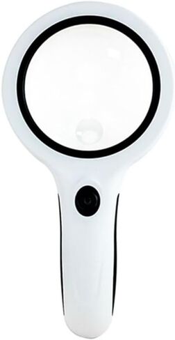 LED Cold and Warm Light Soft Rubber Handle high-Power Magnifying Glass in Kuwait