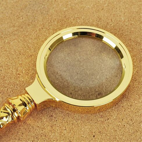 A Golden and Gold-Plated Gift with Reading and Newspaper Magnifying Glass in Hand(9cm) in Saudi Arabia