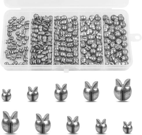 Split Shot Fishing Weights Sinker Kit, 180/210pcs Removable Split Shot Weight Sinker Fishing Egg Weight Fishing Line Weight Fishing Sinker and Weight Clip On Weights Bass Fishing Freshwater in Saudi Arabia