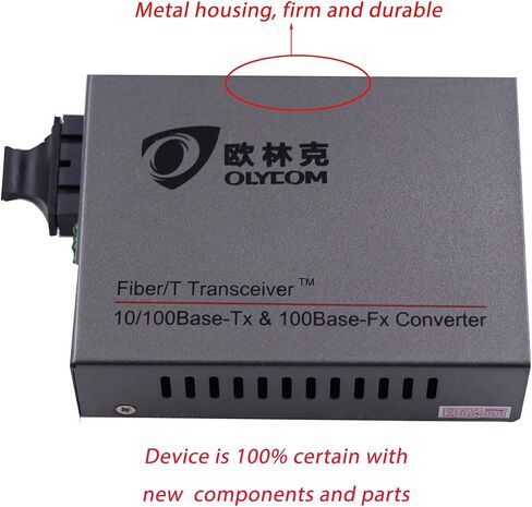Fast Ethernet Fiber SC to Copper Media Converter Single Mode Duplex Optic to RJ45 Transceiver 40Km in Saudi Arabia