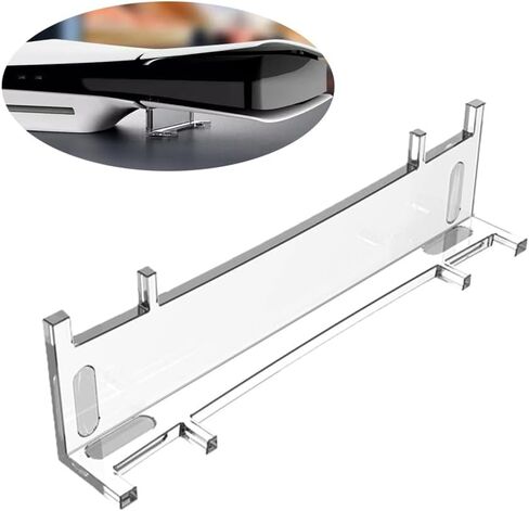 MYPUQIAO Transparent Horizontal Acrylic Stand for PS5 Slim Disc and Digital Edition Console,PS5 Slim Console Game Accessories.(horizontal-L) in Kuwait