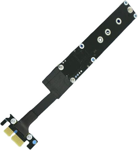 JMT M.2 M Key NVMe SSD to PCI-e PCIe x1 Adapter Riser Card PCIe 4X to 1x Extension Cable Flexible Flat Cable PCI Express 1x Gen3.0 R14SF (15cm) in Saudi Arabia