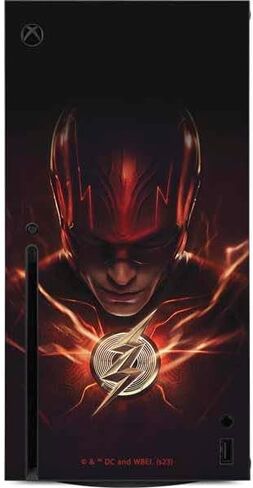 Skinit Decal Gaming Skin Compatible with Xbox Series X Console - Officially Licensed DC Comics The Flash Movie: Batman Multiverse Logos Design in Saudi Arabia