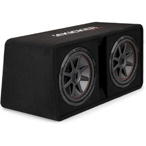 KICKER CompVR 12" (30cm) Dual subwoofers in Vented Box, 2-ohm, RoHS Compliant (Renewed)
