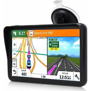 Car GPS Navigation, 2025 Map 9 inch Touch Screen Car GPS Navigation System, Voice Turn Direction Guidance, Support Speed and Red Light Warning(Free Update Lifetime Map)