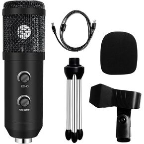Wireless Microphones Upgraded USB E20 Condenser Computer Microphone with Ring Light Studio Kit with Arm Stand for Gaming Video Record Microphone to Sing. (Color : 5) (Color : 3) (7)