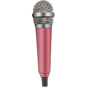 Wireless Microphones 4Color Handheld Mic Portable Mini 3.5mm Stereo Studio Microphone for Laptop PC Desktop Mic KTV Karaoke 5.5cm*1.8cm Microphone to Sing. (Color : Rosered) (Color : Gold) (Rosered )